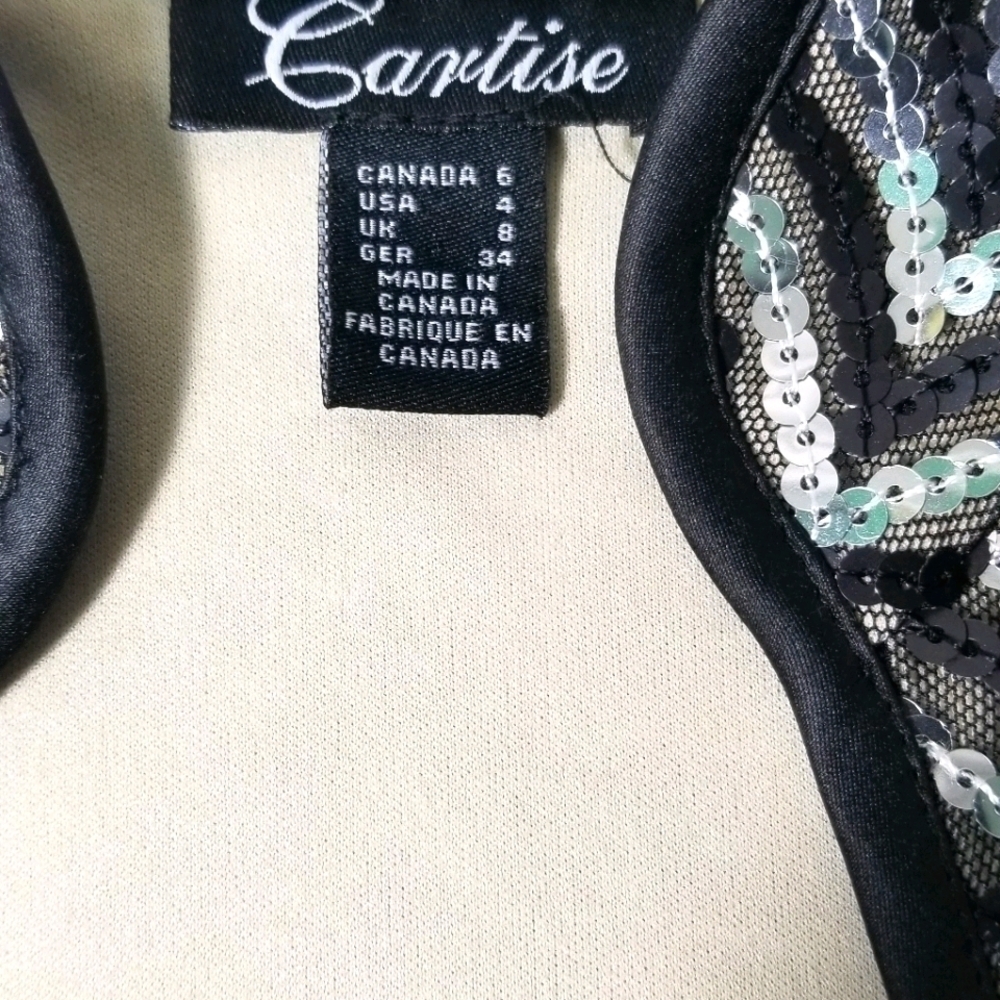 Vintage Cartise Women's Top Size 6 Sequin Short Sleeve Made in Canada - Picture 6 of 6
